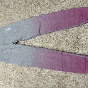 Gymshark Gray and Purple Gradient Leggings